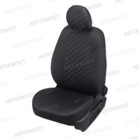 Чехлы Автопилот Экокожа Ромб на Hyundai Porter 2005-2012 г.в. Чехлы Автопилот Экокожа Ромб на Hyundai Porter 2005-2012 г.в.