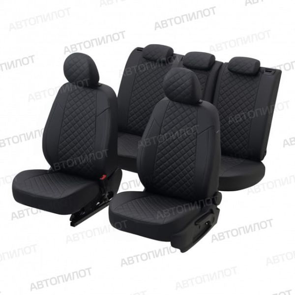 Чехлы Автопилот Экокожа Ромб на Hyundai Porter 2005-2012 г.в. Чехлы Автопилот Экокожа Ромб на Hyundai Porter 2005-2012 г.в.