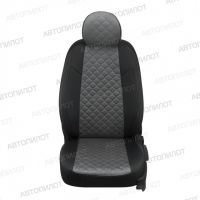 Чехлы Автопилот Алькантара Ромб на Hyundai Trajet 7 мест с 2000-2009г.